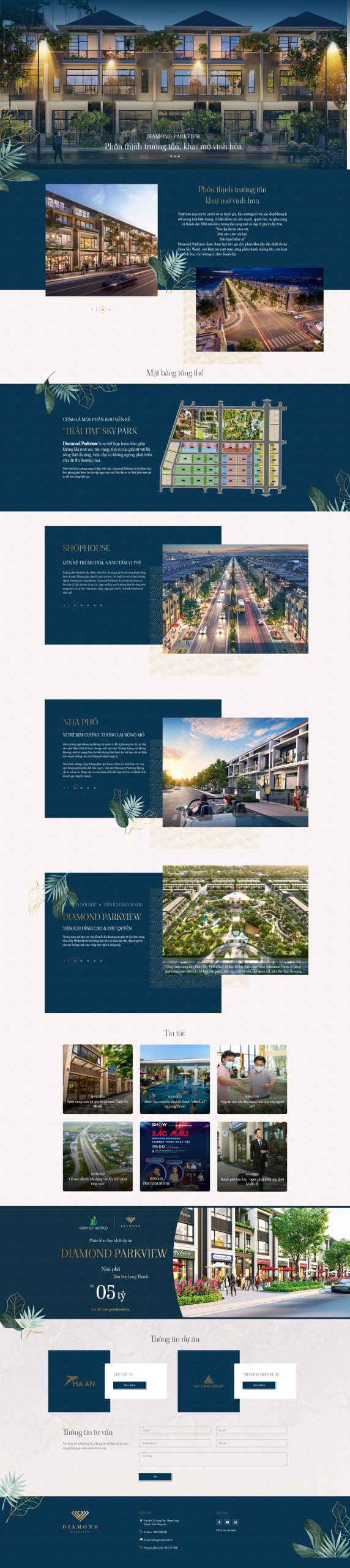 Mẫu website giới thiệu dự án bất động sản CT5