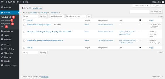 Tạo bài viết trên website wordpress