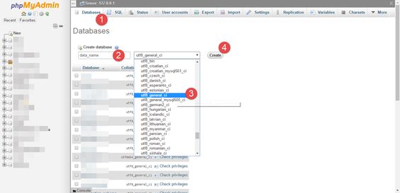 Các bước tạo CSDL