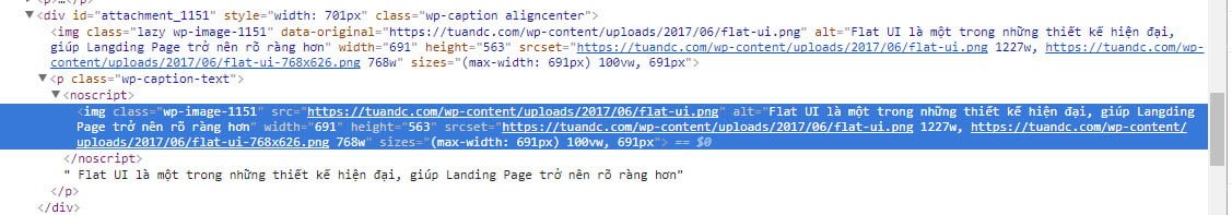 Đây là đoạn mã hiển thị trên trình duyệt không hỗ trợ Javascript