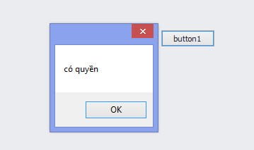 Kết quả là có quyền thực hiện hành động này