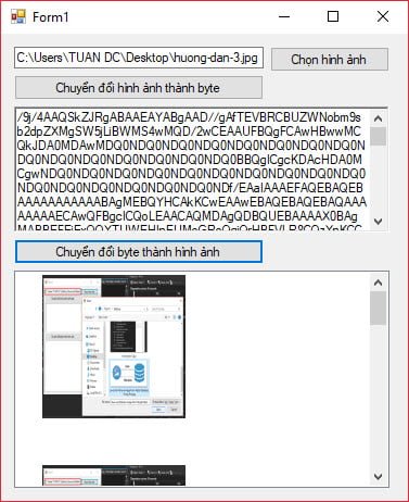Kết quả chuyển đổi dữ liệu