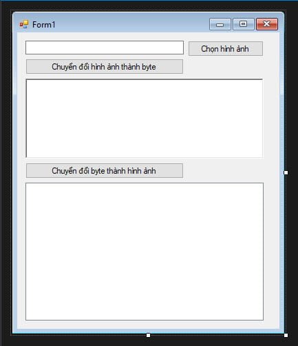 Giao diện phần mềm thiết kế để thử nghiệm công việc