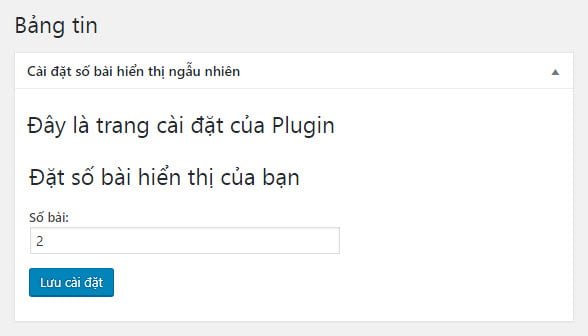 Kết quả sau khi tạo