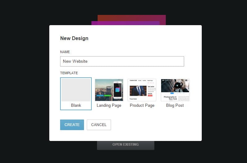 Khởi tạo Design Bootstrap Studio