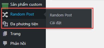 Kết quả sau khi add menu vào