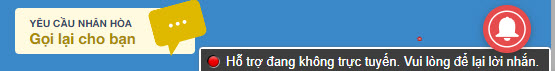 Hỗ trợ trực tuyến không hoạt động ngoài giờ hành chính