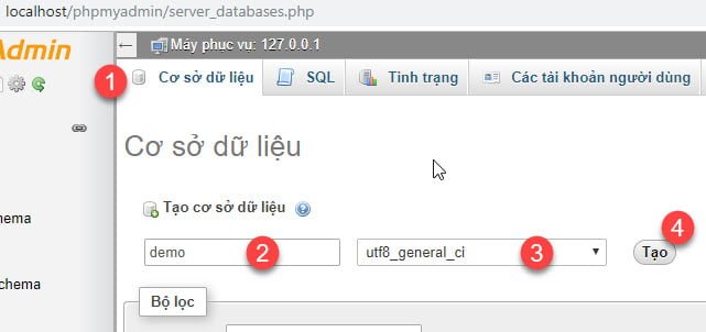 Thực hiện theo các bước để tạo dữ liệu